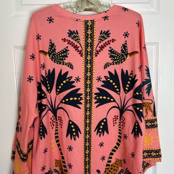 NWOT FARM RIO Printed Mini Dress- Bell Sleeves w/Crew Neck - Size M - SASSY! - Picture 8 of 13
